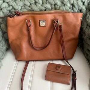 Dooney & Bourke Tan Leather Tote with Wallet